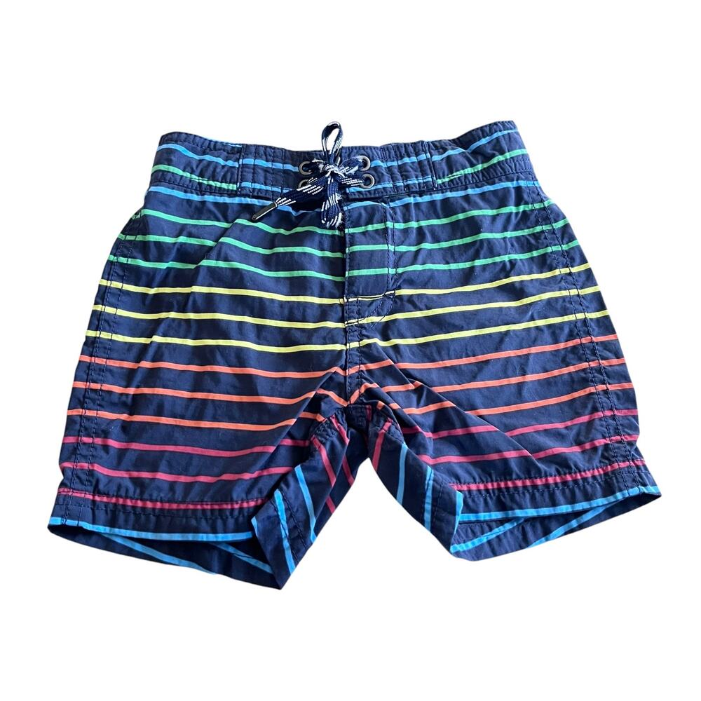 Crewcuts boys striped bathing suit swim trunks shorts size 2